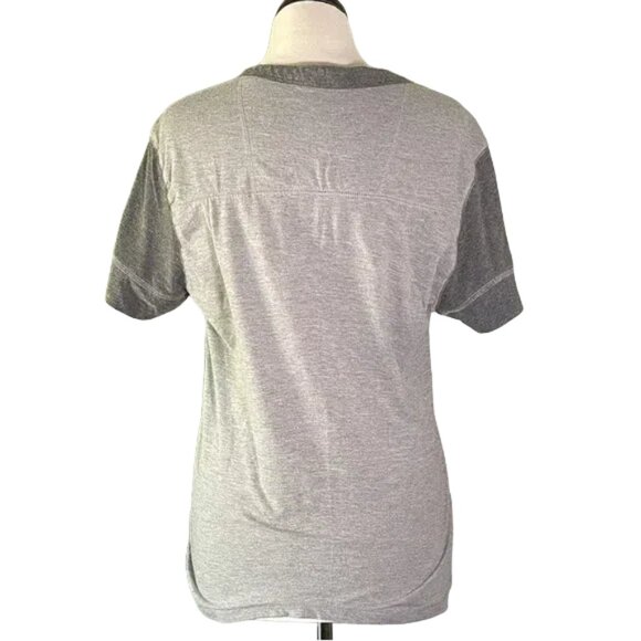 Jared Lang Two-Tone Gray Henley Shirt - Picture 3 of 3